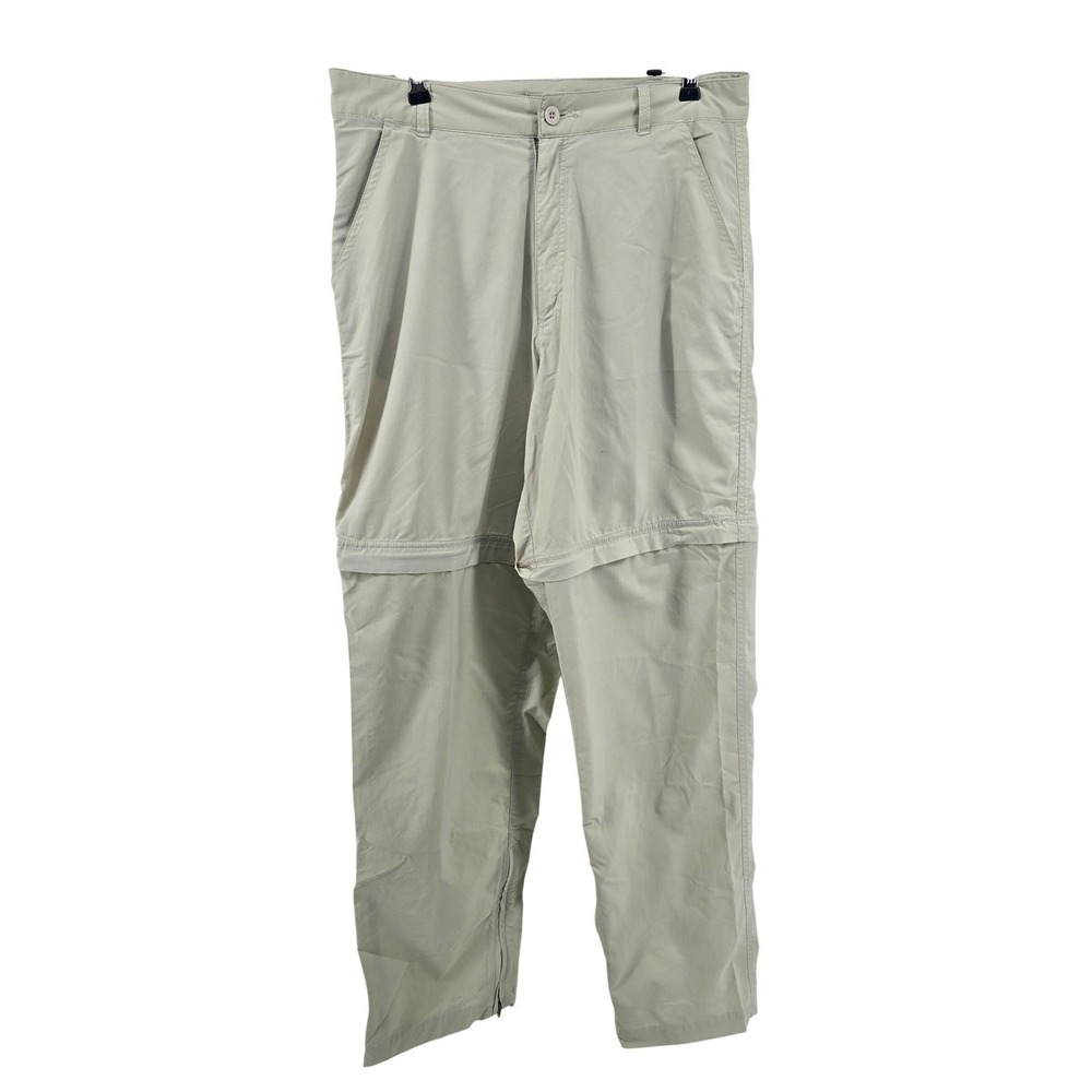 Royal Robbins Convertible Pants Womens 12 Zip Off Hiking Khaki Nylon EUC
